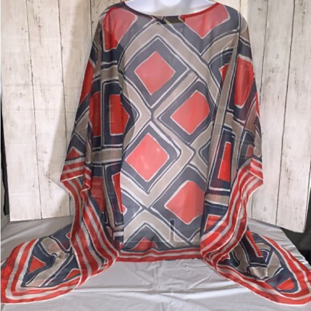 Outback Red Vibrant Geometric Dress